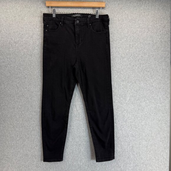 Liverpool Los Angeles High-Rise Ankle Jeans Black Petite 10 Petite / 30 P Skinny - Picture 1 of 10